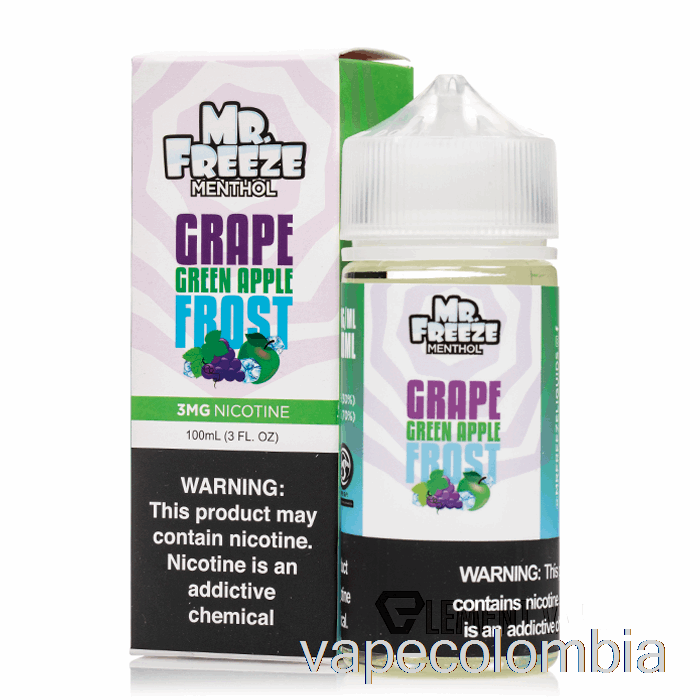 Vape Desechable Uva Manzana Verde Frost - Mr Frozen - 100ml 0mg